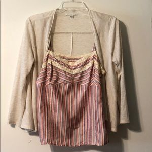 American Eagle cami and cardigan, 8/medium